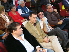 El homenajeado, Alfonso Murúa, junto a Gabriel Estañ